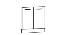 Junona Line Küche HELLGRAU GLANZ GBS-60 - Teilintegriert - 60cm Breite Junona Line Frontfarbe HELLGRAU GLANZ GBS-60 - Teilintegriert - 60cm Breite