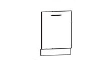 Junona Line Küche HELLGRAU GLANZ GBS-50 - Teilintegriert -  50cm Breite Junona Line Frontfarbe HELLGRAU GLANZ GBS-50 - Teilintegriert -  50cm Breite