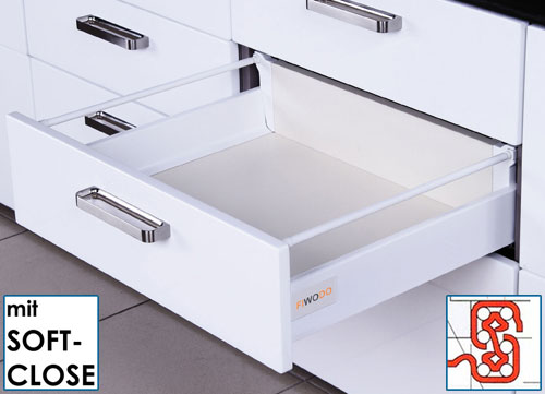 Junona Line Küche HELLGRAU GLANZ Vollauszug mit Softclose Junona Line Frontfarbe HELLGRAU GLANZ Vollauszug mit Softclose
