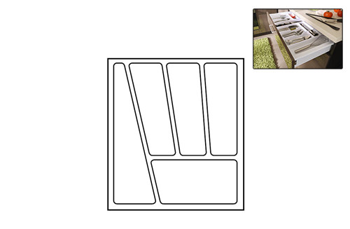 Junona Line Küche HELLGRAU GLANZ Schubladen-Einsatz WKL/40 Junona Line Frontfarbe HELLGRAU GLANZ Schubladen-Einsatz WKL/40