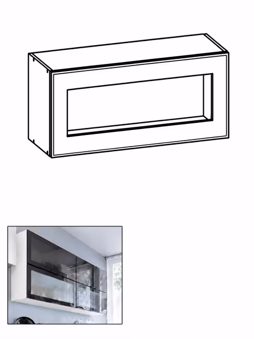 Modern Family Line Frontfarbe SOLE EICHE ARLINGTON (2023) GO-80/36-OV SCHWARZ TAL2 inkl. Griff T36 Schwarz