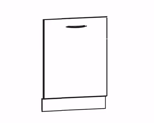 Junona Line Frontfarbe HELLGRAU GLANZ GBS1-60 - Teilintegriert - 60cm Breite