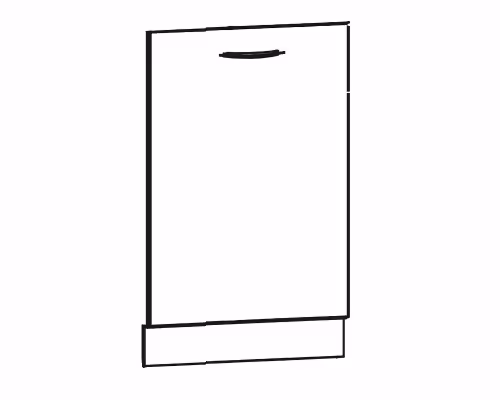 Junona Line Frontfarbe HELLGRAU GLANZ GBS1-60 - Vollintegriert - 60cm Breite