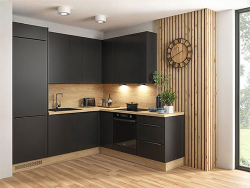 Modern Family Line Küchen Frontfarbe SOLE SCHWARZ MATT (L6) Gallerie Küchenkollektion Modern Family Line Frontfarbe SOLE SCHWARZ MATT (L6) Gallerie