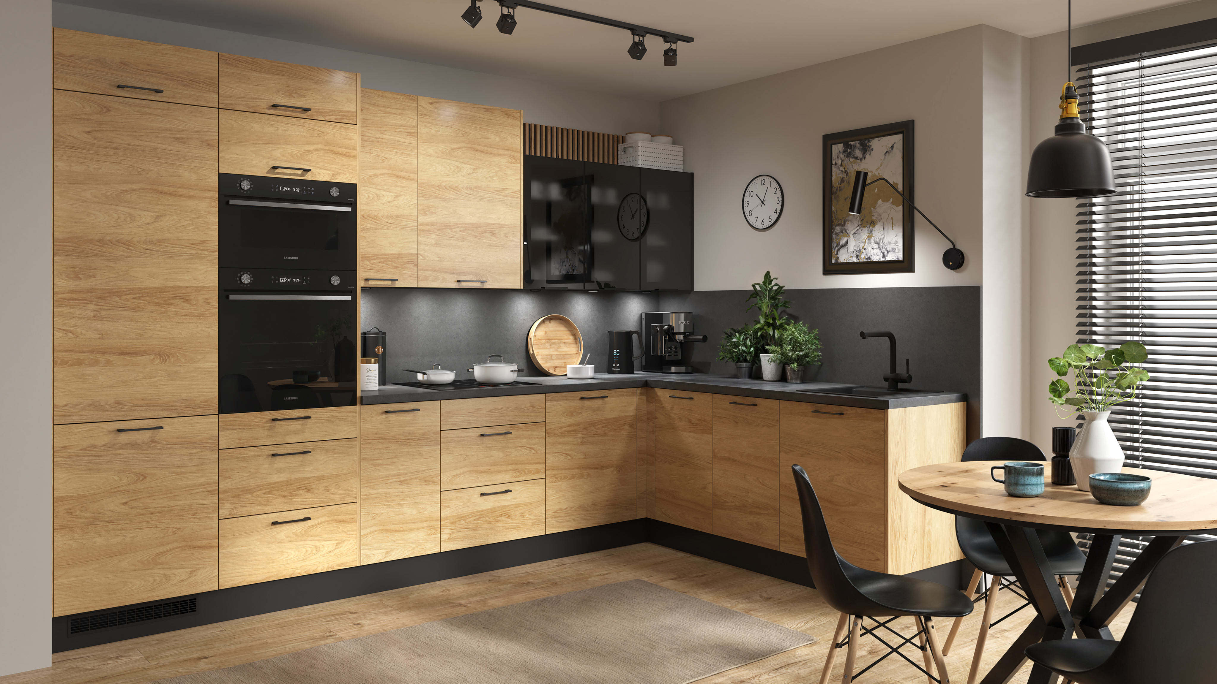 HAMPER EICHE HICKORY Modern Family Line Galleriebild Gross