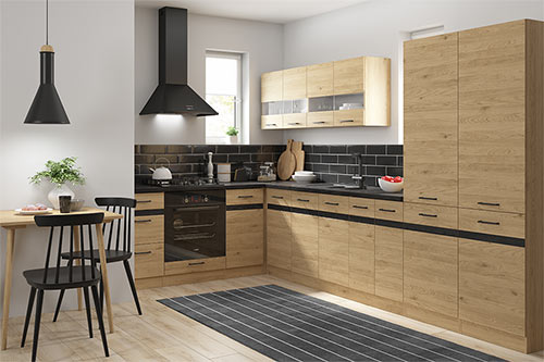 Küchenkollektion Junona Line Frontfarbe EICHE BERNSTEIN Gallerie